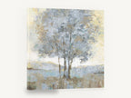 Silver Birch Haze, pale tree abstract landscape painting, landscape canvas wall art print ready to hang