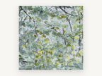 Beech Leaf Canopy, soft green leaves canopy photograph, landscape canvas wall art print, front view