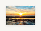 Golden Tidal Flats, coastal canvas wall art print, front view
