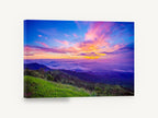 Sunrise Above the Clouds, pink sunrise over cloud sea photograph, landscape canvas wall art print ready to hang
