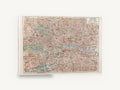 Inner London Antique Map, antique london street map, city canvas wall art print ready to hang