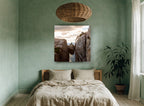 Boulder in the Gap landscape canvas print on the wall of a bedroom