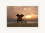 Sunset Companions, coastal canvas wall art print, front view
