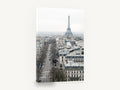 Paris Rooftops Haze, paris eiffel tower rooftop view photograph, city canvas wall art print ready to hang
