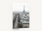 Paris Rooftops Haze, paris eiffel tower rooftop view photograph, city canvas wall art print ready to hang