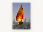 Spinnaker Regatta Haze, coastal canvas wall art print, front view