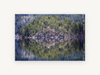 Still Lake Pines, floral canvas wall art print, front view