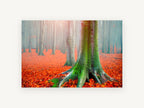 Mossy Beech Autumn Floor, floral canvas wall art print, front view