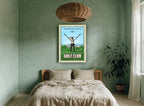 Champions League Golfer vintage canvas print on the wall of a bedroom