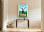 Champions League Golfer vintage canvas print on the wall of a hallway