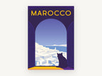 Cat Above Marocco, vintage canvas wall art print, front view