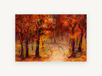 Ember Forest Path, floral canvas wall art print, front view