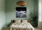 Red Dress Black Shore coastal canvas print on the wall of a bedroom