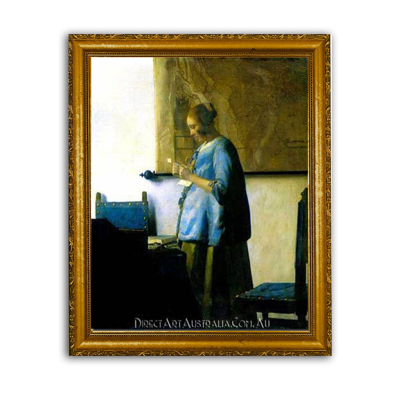 Jan Vermeer | Woman in Blue Reading a Letter