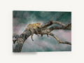 Leopard at Rest, resting leopard in tree photograph, animal canvas wall art print ready to hang