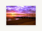 Violet Bay Boat Ramp, coastal canvas wall art print, front view