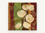 Peace Eucalyptus Stripes, floral canvas wall art print, front view