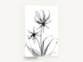 Gloriosa Lily Shadows, gloriosa lily x-ray black and white, floral canvas wall art print ready to hang
