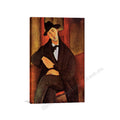 Modigliani, Portrait of Mario Varvogli, stretched on a gallery-wrap canvas ready to hang