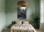 Park Stairs in Winter city canvas print on the wall of a bedroom