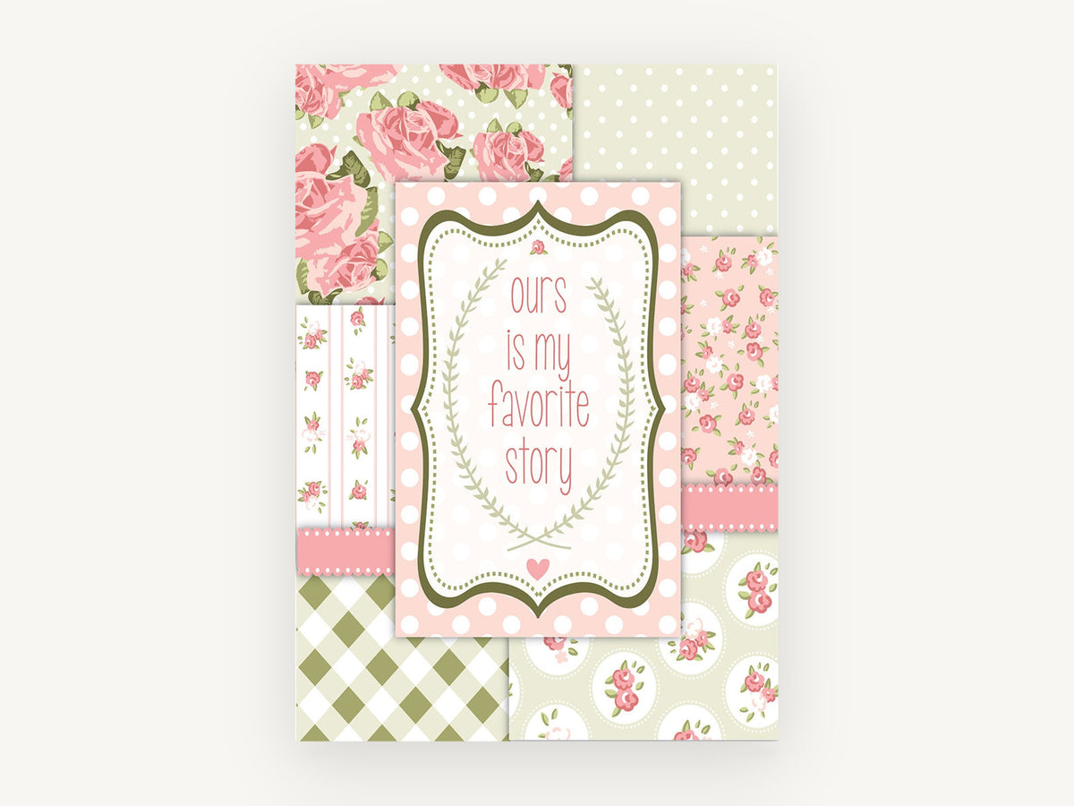 Ours Is My Favourite Story, vintage canvas wall art print, front view