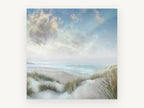 Soft Dune Horizon, coastal canvas wall art print, front view