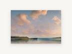 Pastel Pier Dusk, coastal canvas wall art print, front view