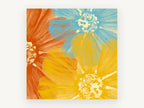 Overlapping Sunshine Blooms, floral canvas wall art print, front view