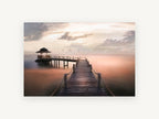 Dawn Jetty Calm, coastal canvas wall art print, front view