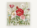 Red Poppy Meadow, floral canvas wall art print, front view