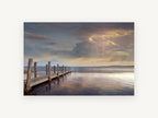 Evening Jetty Calm, coastal canvas wall art print, front view
