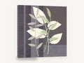 Sage and Cream Leaves, cream and green leaf stems illustration, floral canvas wall art print ready to hang