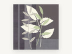 Sage and Cream Leaves, floral canvas wall art print, front view
