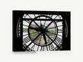 Clock Face Over Paris, paris clock face view photograph, city canvas wall art print ready to hang
