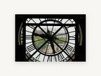 Clock Face Over Paris, paris clock face view photograph, city canvas wall art print, front view