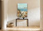 Dune Chair Harbour View coastal canvas print on the wall of a hallway