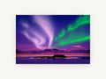 Aurora Over Still Lake, coastal canvas wall art print, front view