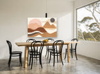 Terracotta Dunes Sun landscape canvas print on the wall of a dining room