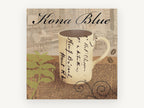 Kona Blue Coffee Mug, floral canvas wall art print, front view