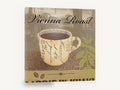 Vienna Roast Coffee Cup, vienna roast coffee cup vintage collage, floral canvas wall art print ready to hang