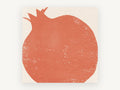 Terracotta Pomegranate Block, kitchen canvas wall art print, front view