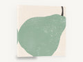 Sage Pear Block, green pear block print kitchen, kitchen canvas wall art print ready to hang