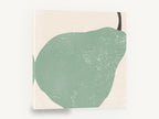 Sage Pear Block, green pear block print kitchen, kitchen canvas wall art print ready to hang