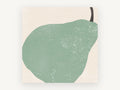 Sage Pear Block, kitchen canvas wall art print, front view
