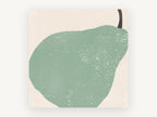 Sage Pear Block, kitchen canvas wall art print, front view