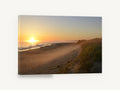 Misty Dune Sunrise, foggy beach sunrise photograph, coastal canvas wall art print ready to hang