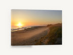 Misty Dune Sunrise, foggy beach sunrise photograph, coastal canvas wall art print ready to hang