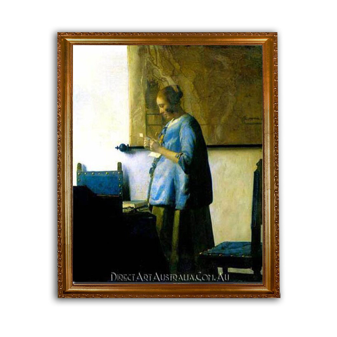 Jan Vermeer | Woman in Blue Reading a Letter