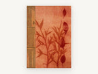 Rust Leaf Newsprint, floral canvas wall art print, front view