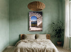 Arch to the Valley landscape canvas print on the wall of a bedroom